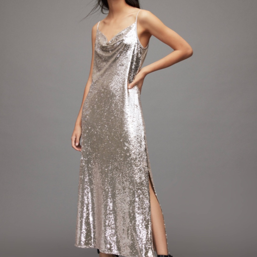 NWOT All Saints Hadley Sequin Dress